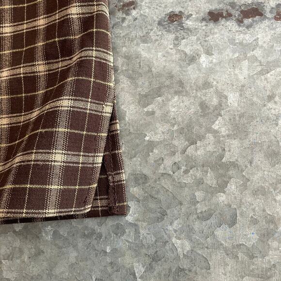 NWT Vintage Tracy Evans Plaid Schoolgirl 90s Y2K Mini Skirt 11 Large Brown Tan - Picture 3 of 12